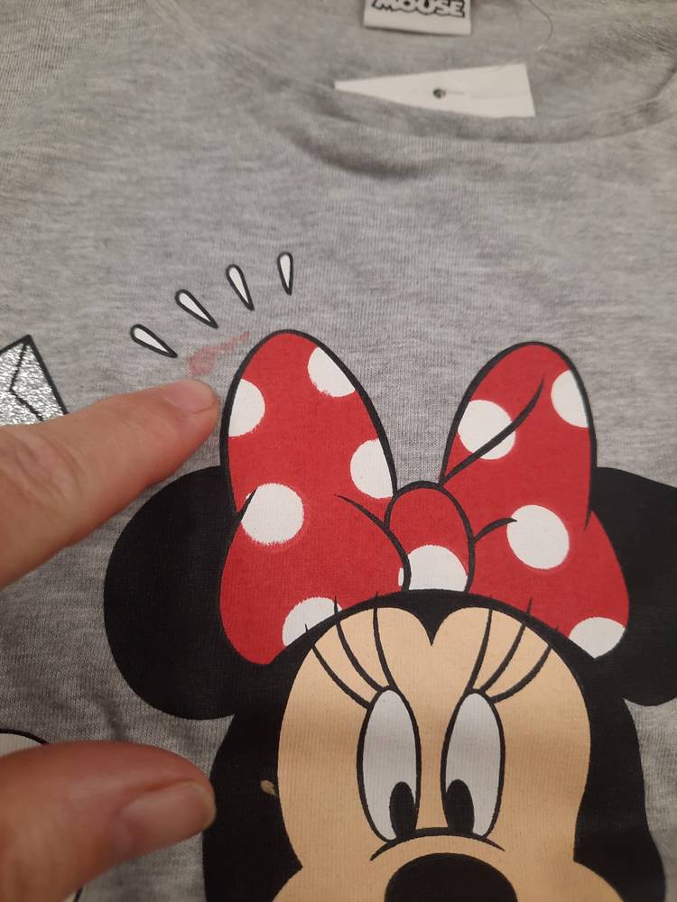 Dívčí triko Minnie šedé VADA! VÝPRODEJOVÁ CENA