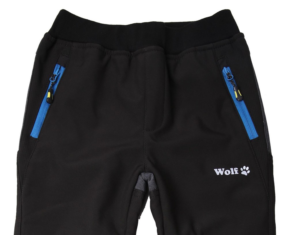 Chlapecké softshellové kalhoty Wolf s fleecem B2393 vel. 104 černé