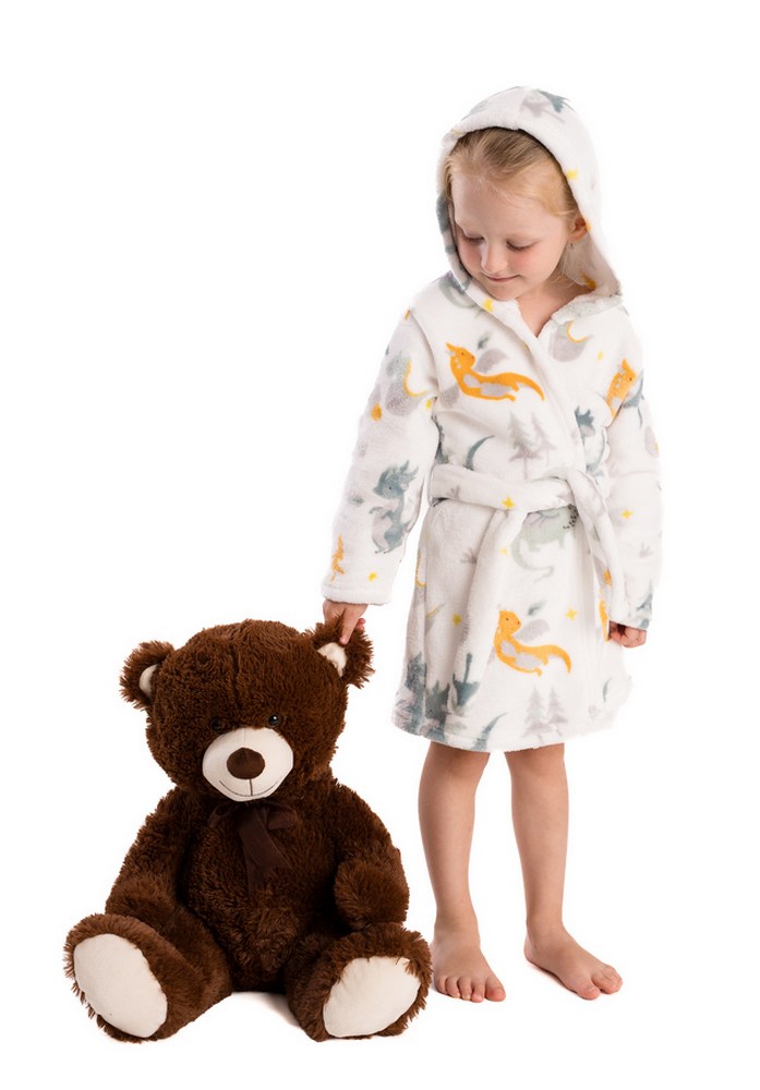 Dívčí župan Betty mode bílý DINODRAK