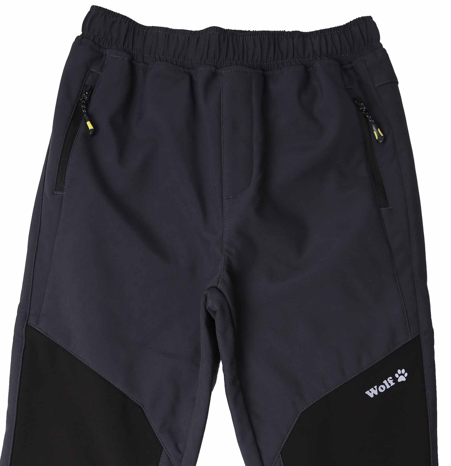 Chlapecké softshellové kalhoty Wolf s fleecem  B2395 šedé