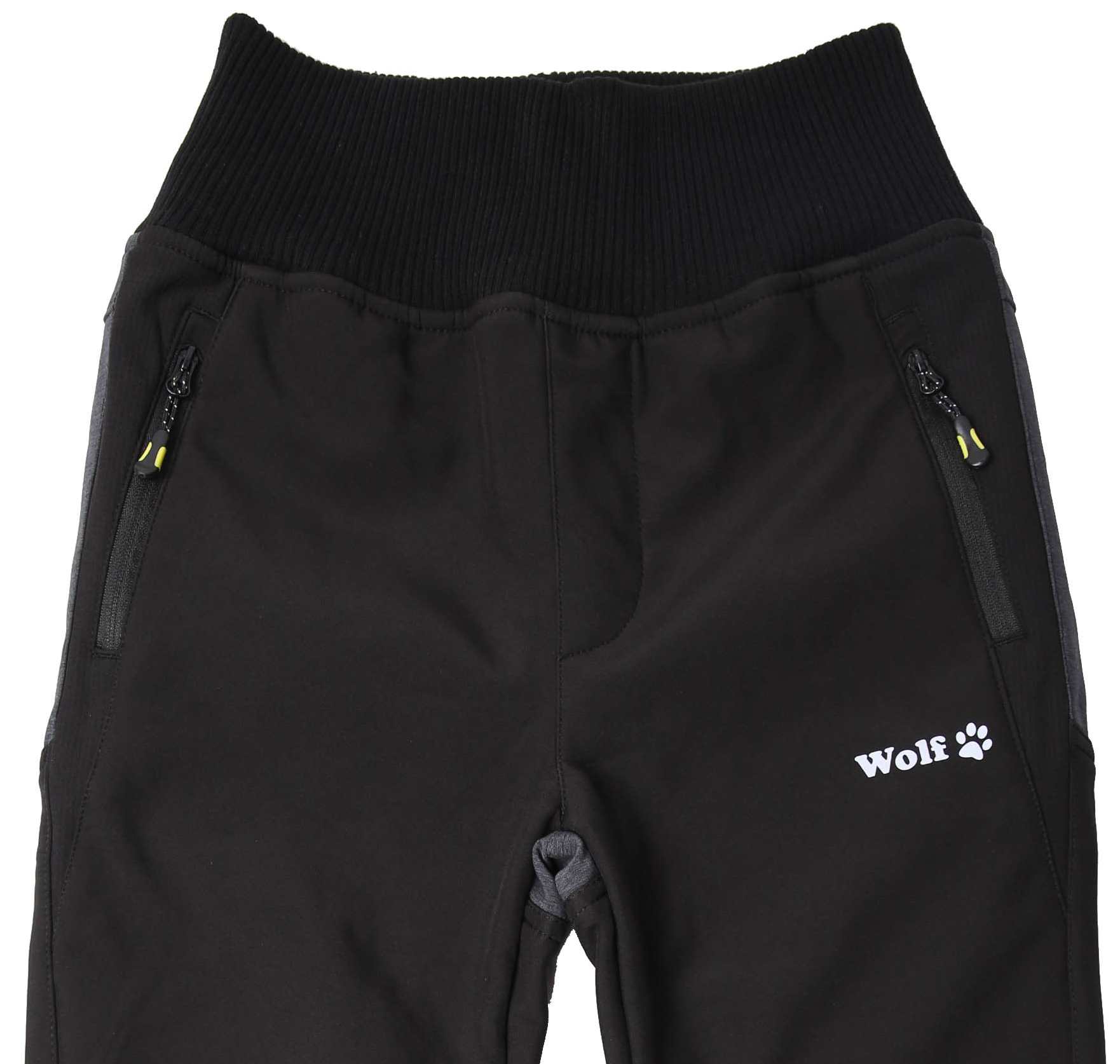 Dětské softshellové kalhoty Wolf s fleecem B2399 vel. 98 černé