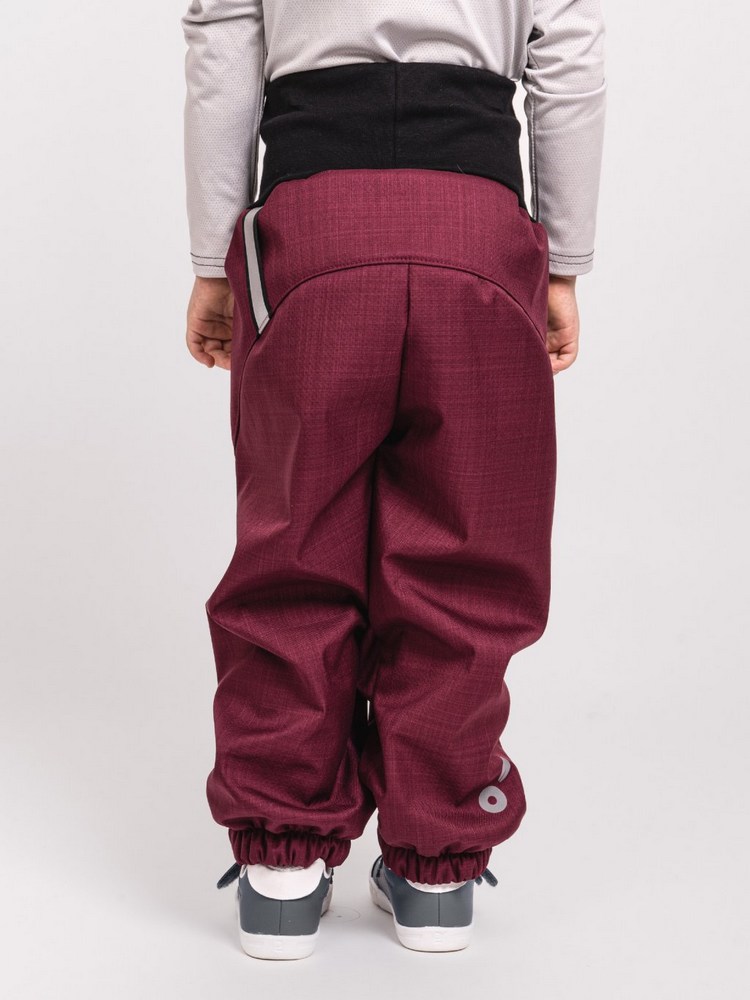 Zimní kalhoty Unuo s umělým kožíškem (LIGHT) vínové