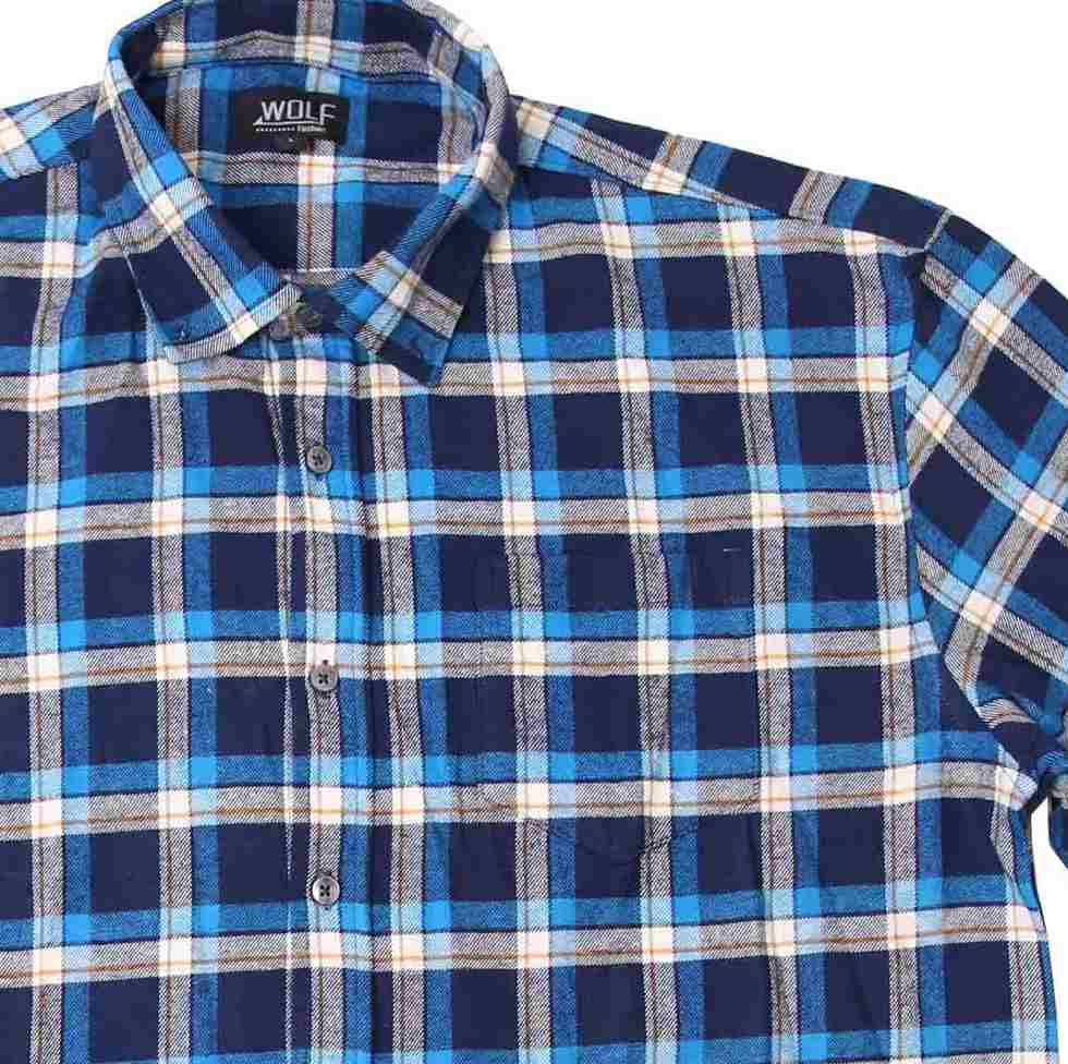 Pánská flanelová košile Wolf K2351 modrá