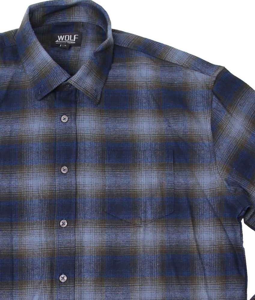 Pánská flanelová košile Wolf K2351 tmavě modrá