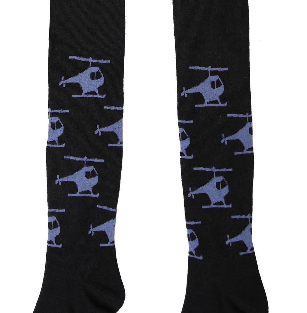 Chlapecké punčocháče Wolf P2316 černé s vrtulníky