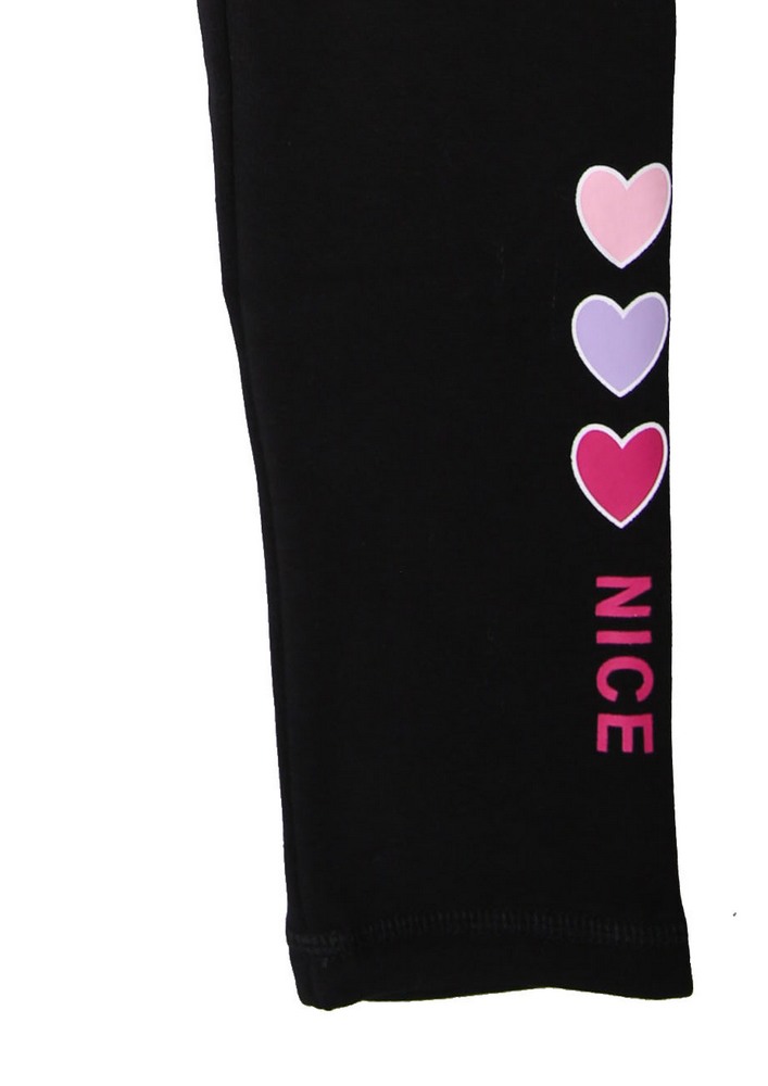 Dívčí zateplené legíny Wolf T2322 černé - růžový nápis