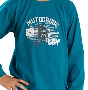 Chlapecké pyžamo Betty Mode vel. 134,140 motocross petrolejové