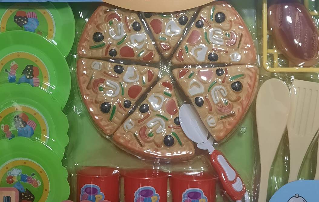 Sada Jídlo pizza s nádobím