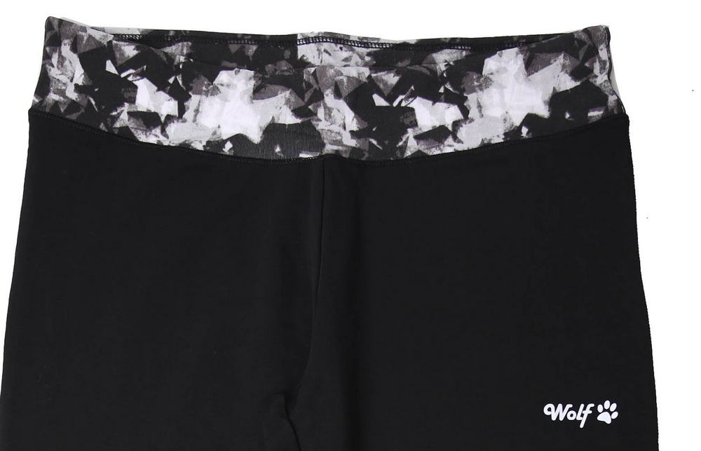 Dámské tepláky Wolf s elastanem T2371C vel. M černé s černobílým pasem
