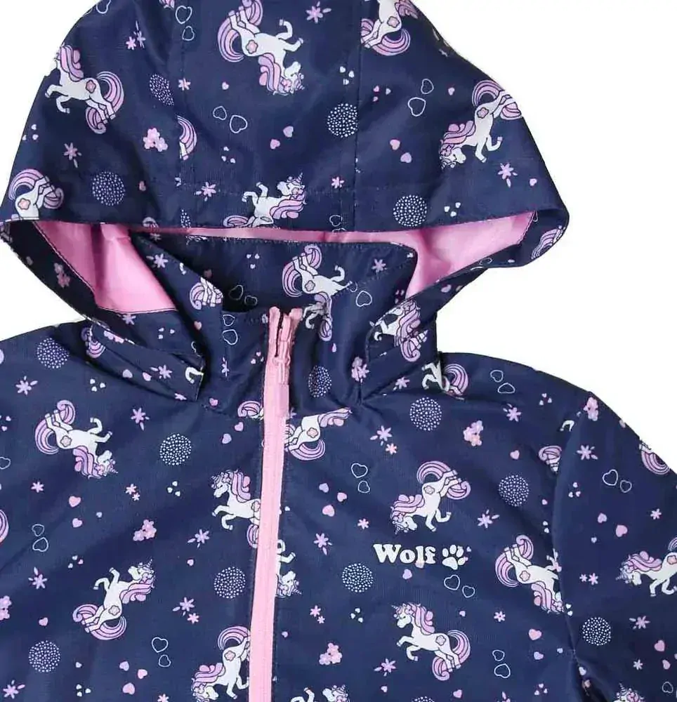 Dívčí šusťáková bunda Wolf B2463 tmavě modrá