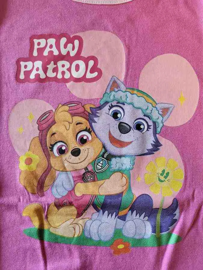 Dívčí tričko Paw Patrol vel. 92-104 tmavě růžové
