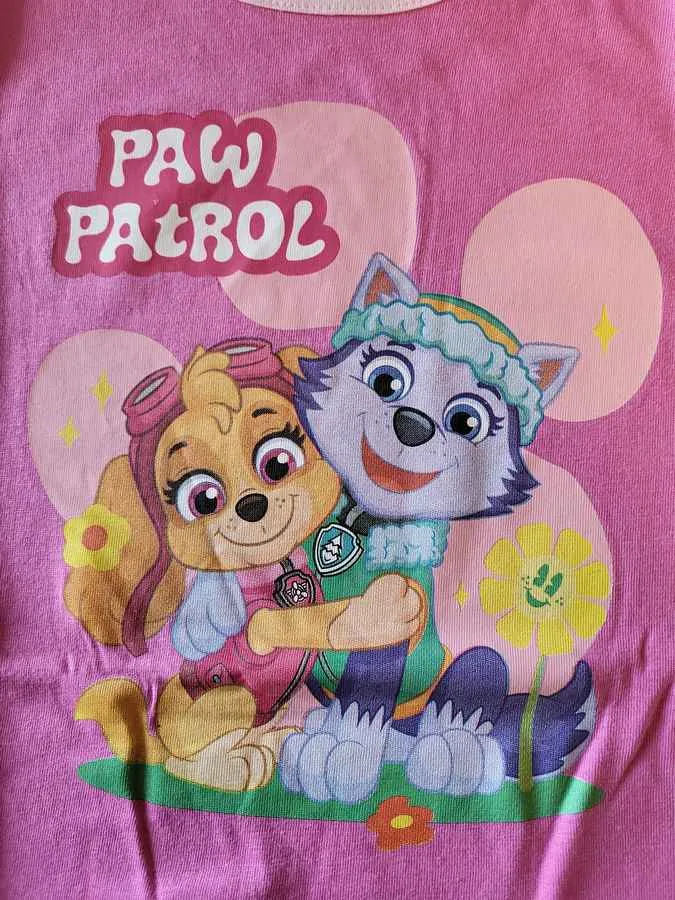 Dívčí tričko Paw Patrol tmavě růžové