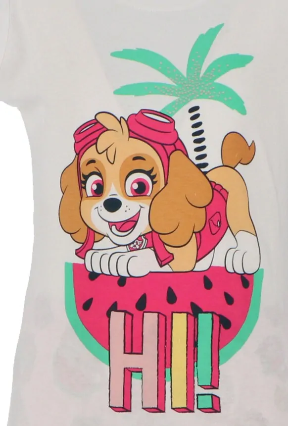 Dívčí letní pyžamo Paw Patrol vel. 110/116 smetanové