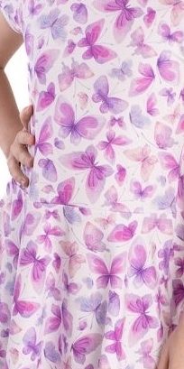 Dívčí šaty Betty mode Agata vel. 134 bílé s motýlky