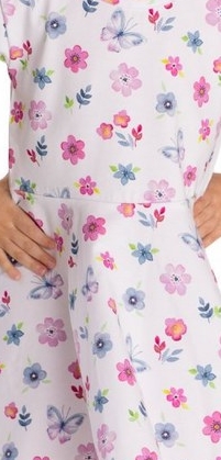 Dívčí šaty Betty mode Rozárka bílé kytičky