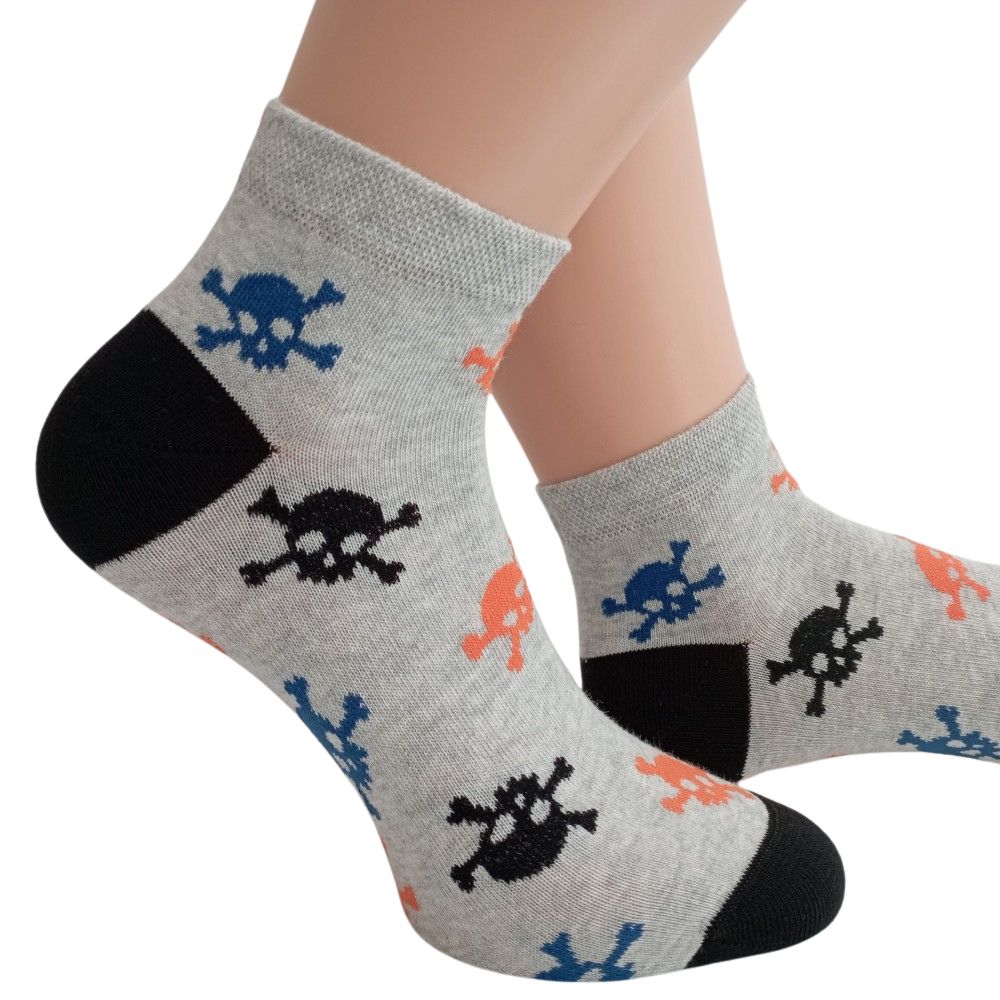 České chlapecké/pánské kotníkové ponožky REBEL šedé