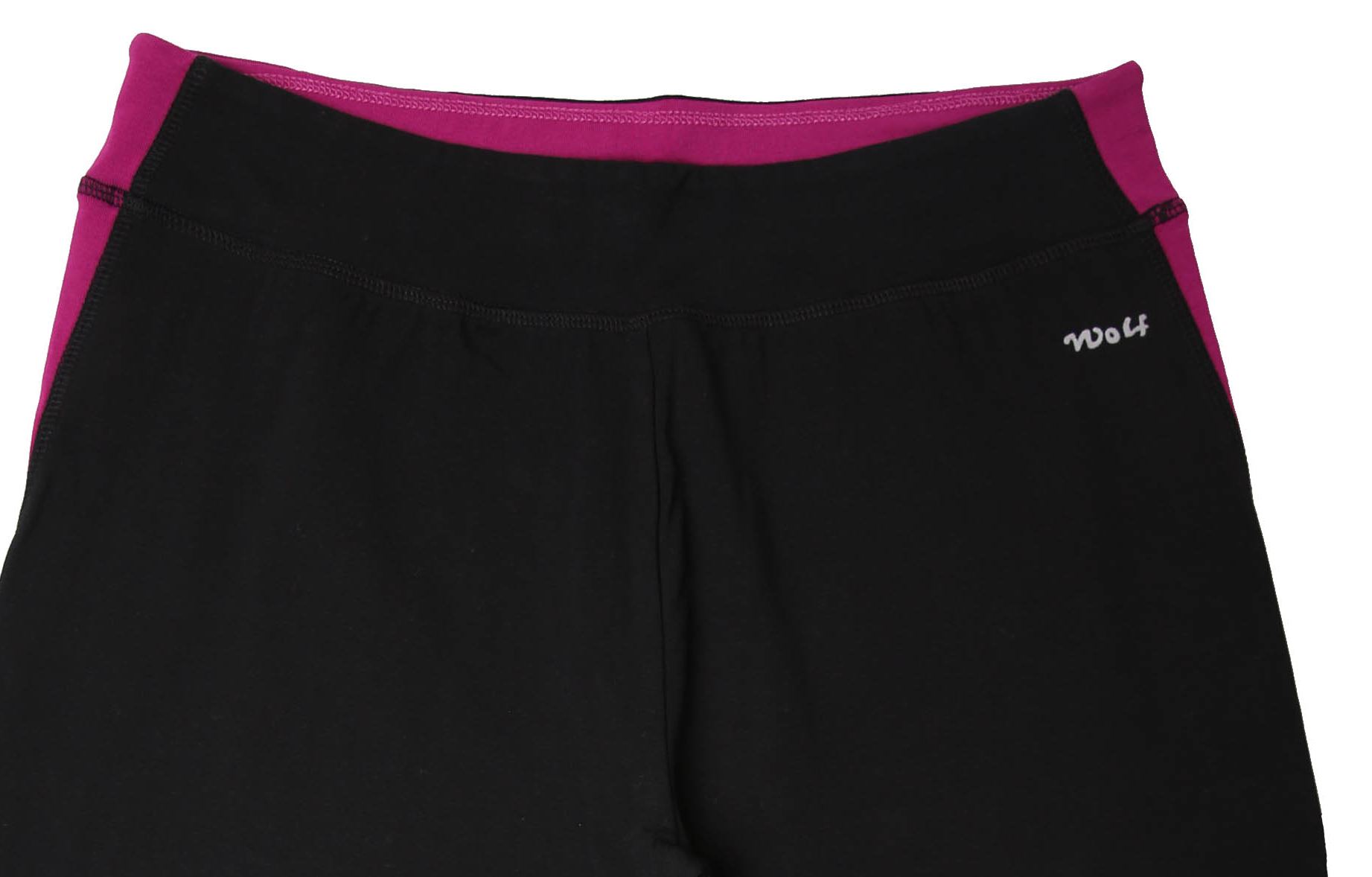 Dámské 3/4 legíny Wolf H2446 vel. XL černé s růžovou