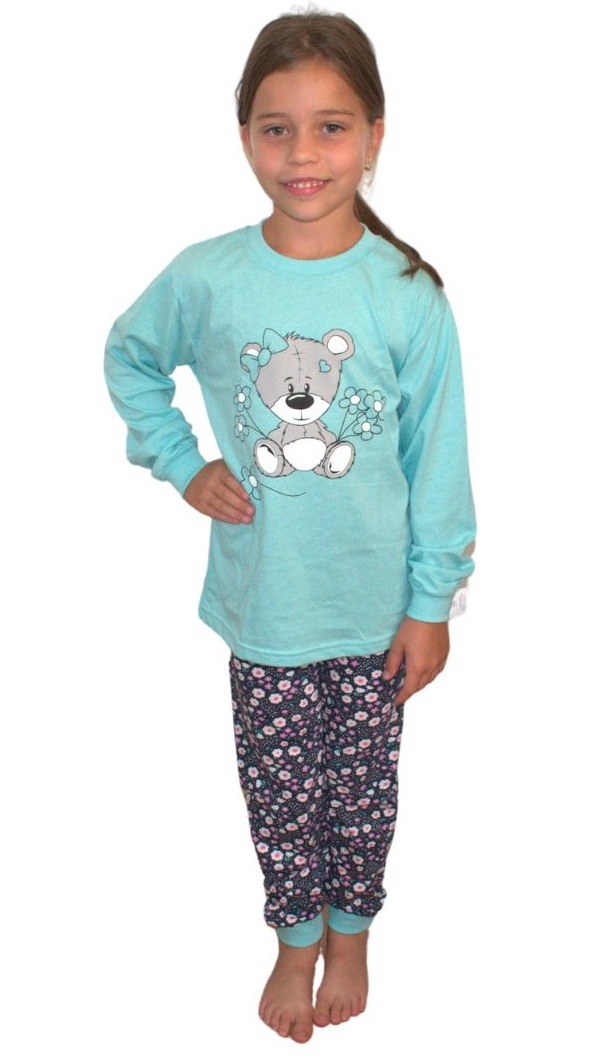 Dívčí pyžamo Betty Mode modré s medvídkem