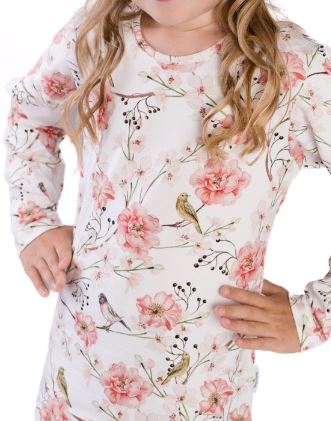 Dívčí triko Betty mode vel. 146,152 květované smetanové