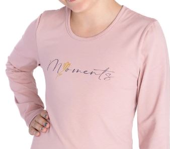 Dívčí triko Betty mode Moments vel. 152-170 pudrové