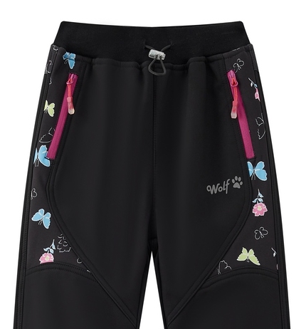 Dívčí softshellové kalhoty Wolf s fleecem B2491 černé