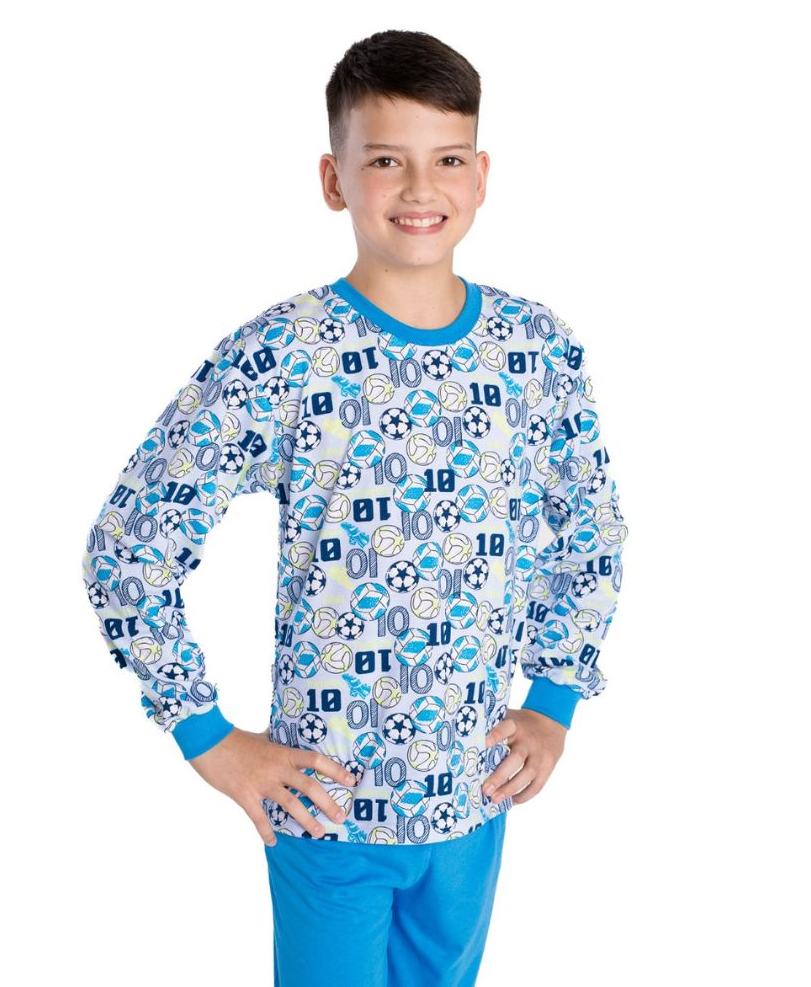 Chlapecké pyžamo Betty Mode fotbal míče modré
