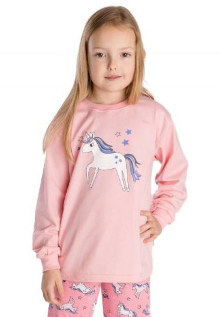 Dívčí pyžamo Betty Mode růžové jednorožec