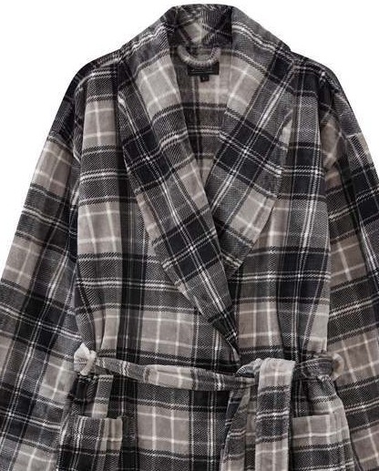 Pánský župan Wolf Z2496 šedý káro