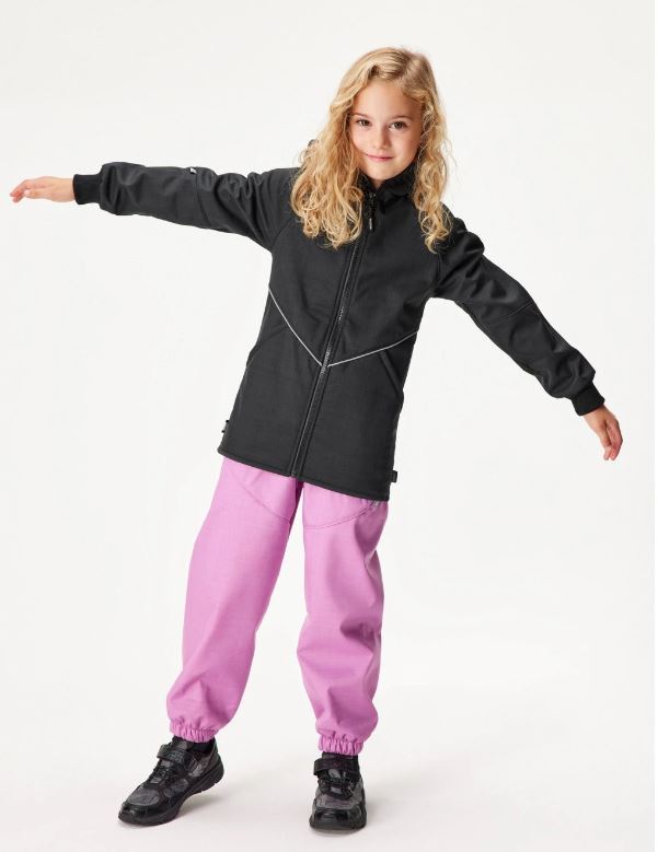 Dívčí zimní kalhoty Unuo s umělým kožíškem (LIGHT) lila