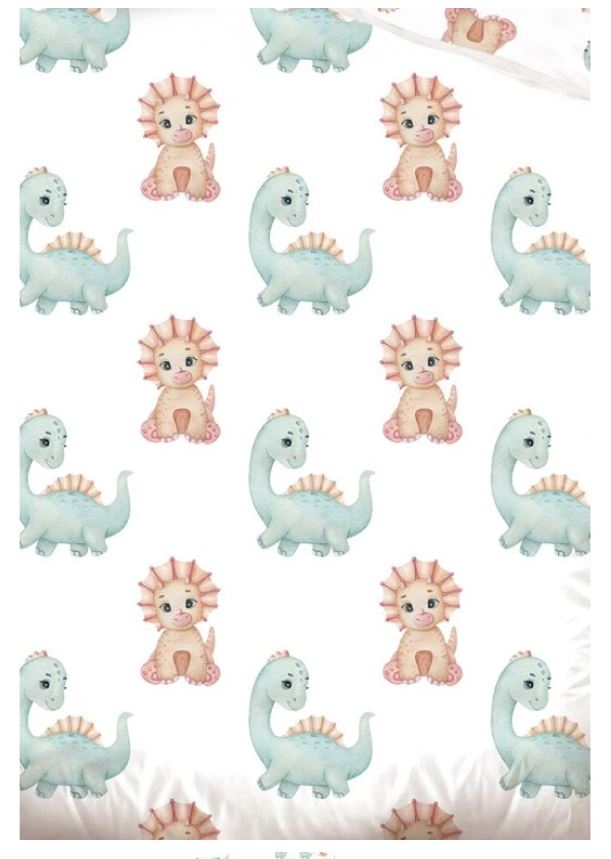 Povlečení do postýlky Dobrou noc dino 100x135/40x60 cm