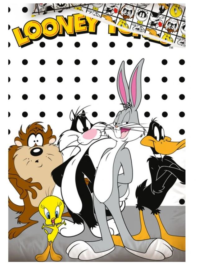 Povlečení na velkou postel Kamarádi z Looney Tunes 140x200/70x90 cm
