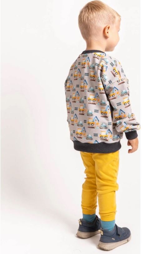 Dětská mikina Unuo šedá bagry