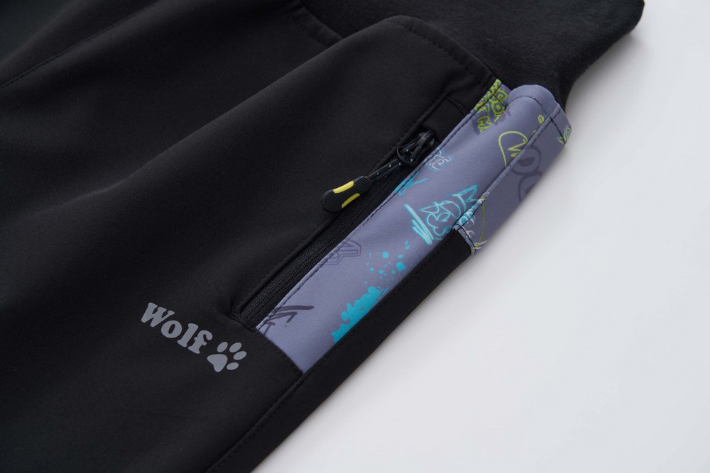 Chlapecké softshellové kalhoty Wolf B2582 (JARNÍ bez fleecu) černé planety