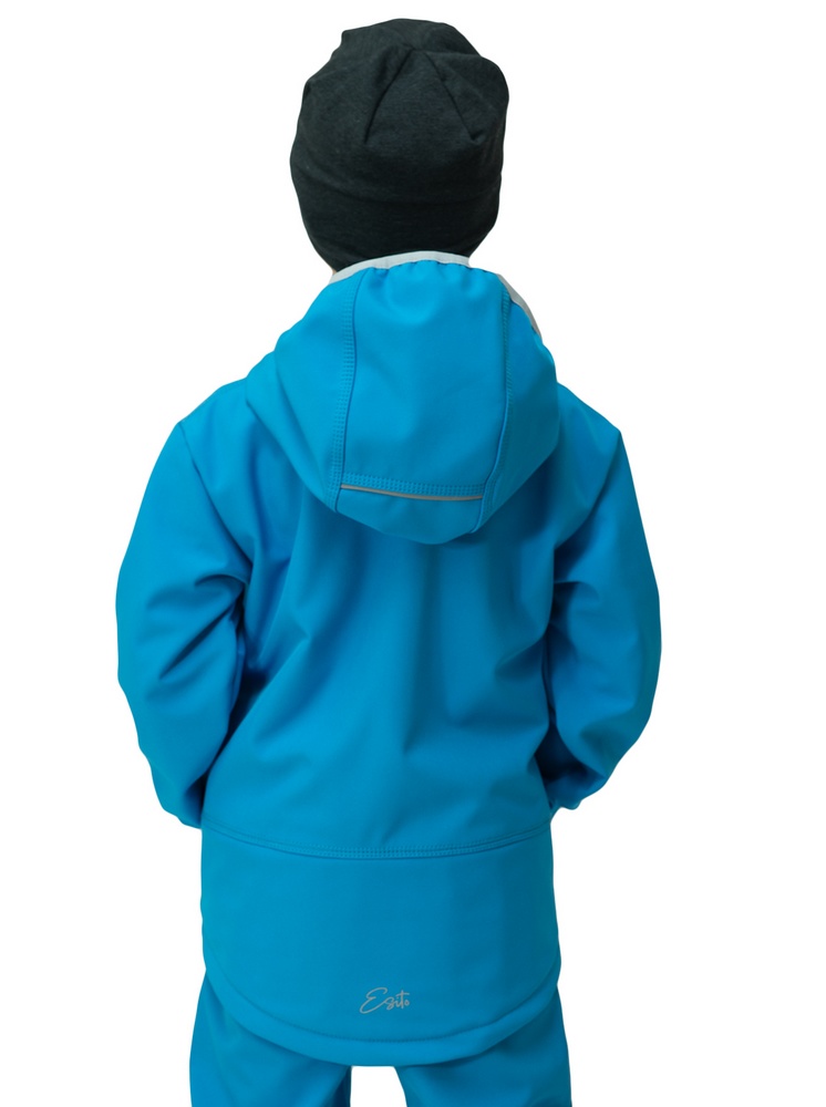 Dětská jarní/podzimní softshellová bunda Esito s fleecem duo tyrkys