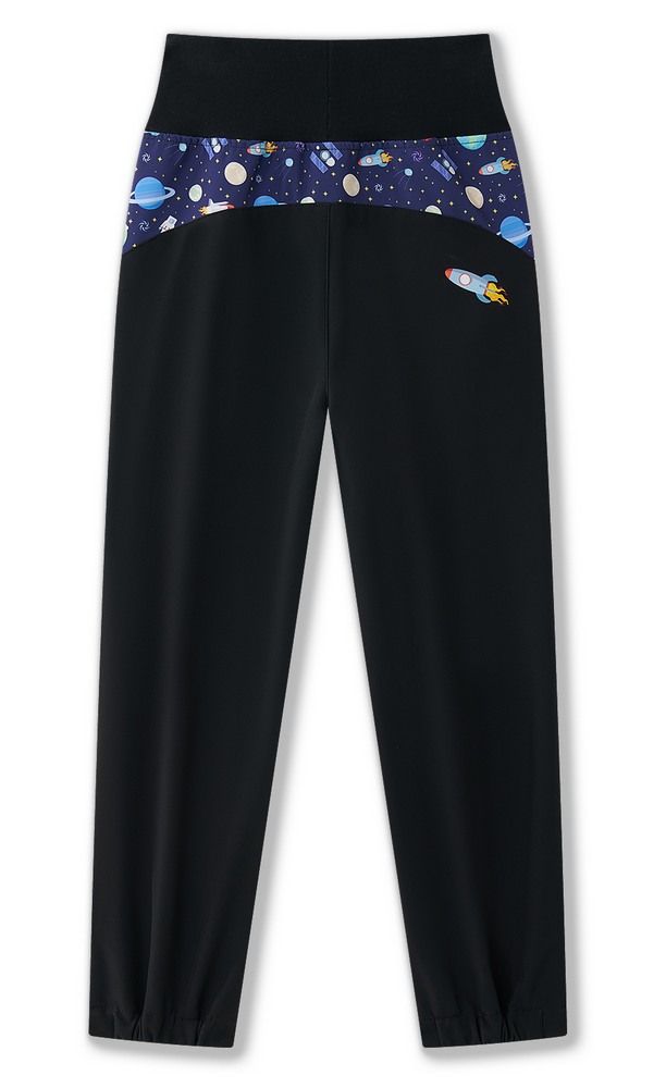 Chlapecké softshellové kalhoty Wolf B2585 (JARNÍ bez fleecu) černé vesmír