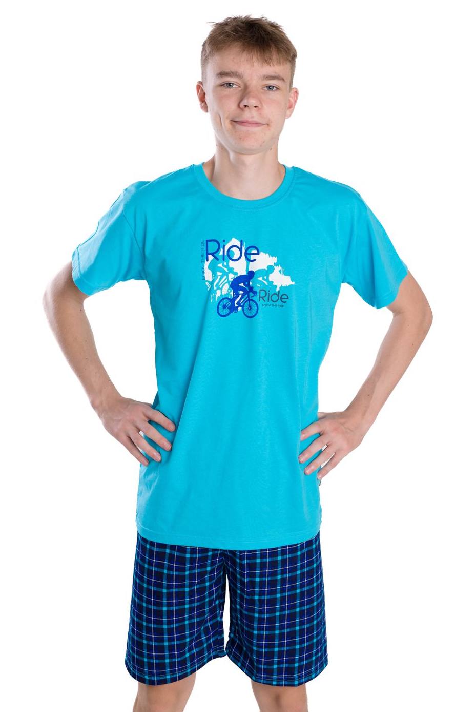 Chlapecké pyžamo Betty Mode letní tyrkysové RIDE