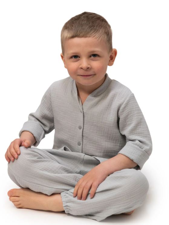 Dětská mušelínová košile Esito Luca šedá