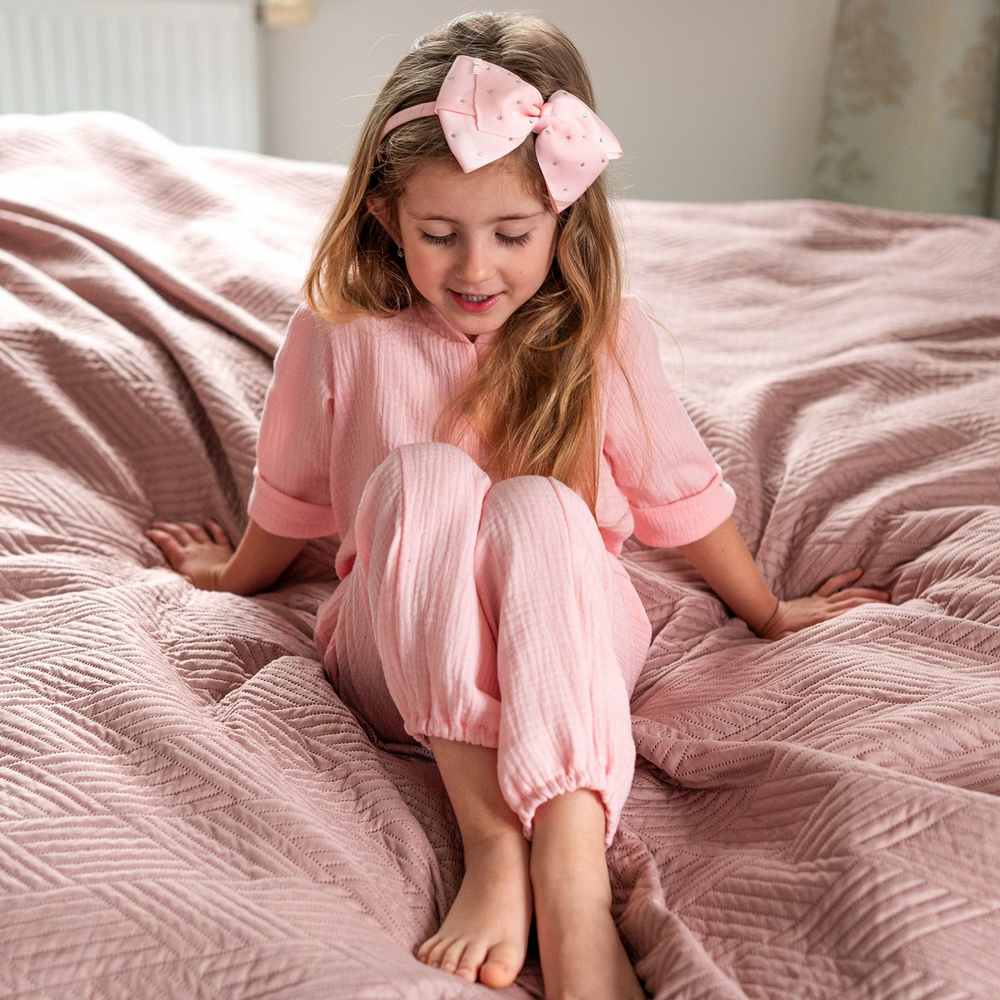 Dětská mušelínová kšiltovka Esito s krytím krku - bílá