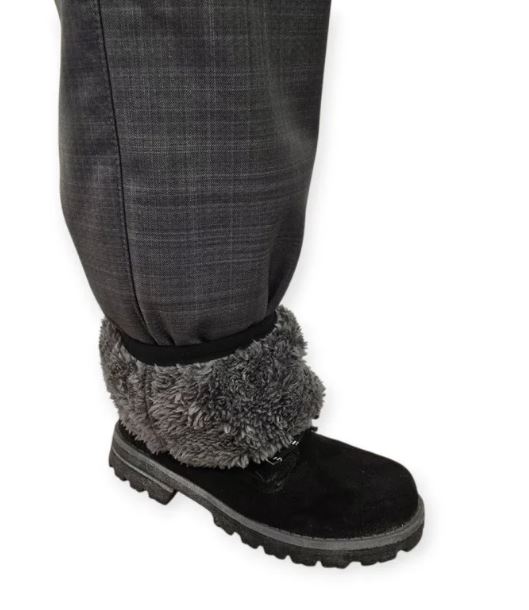 Dětské zimní softshellové kalhoty Esito s umělým kožíškem šedé