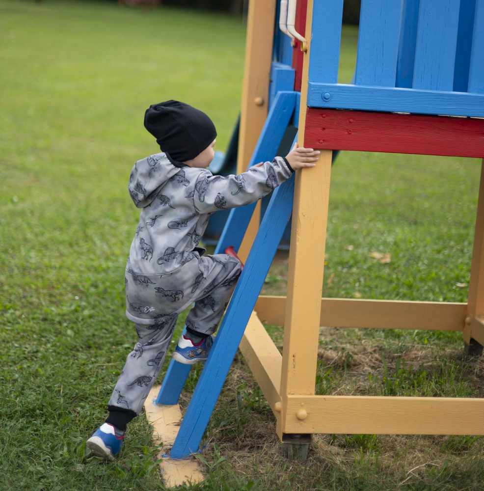 Dětské rostoucí softshellové kalhoty Esito DINO