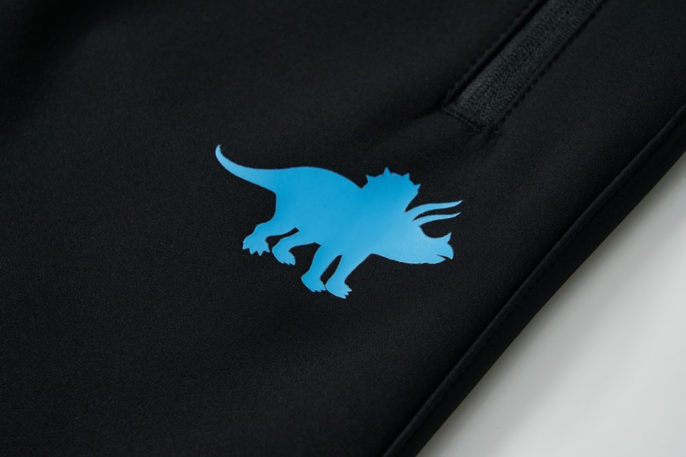 Chlapecké softshellové kalhoty Wolf & Wolfie s fleecem  B2595 černé dino