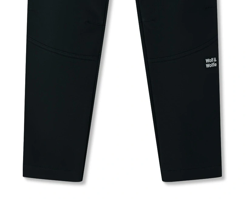Chlapecké softshellové kalhoty Wolf & Wolfie s fleecem  B2595B černé