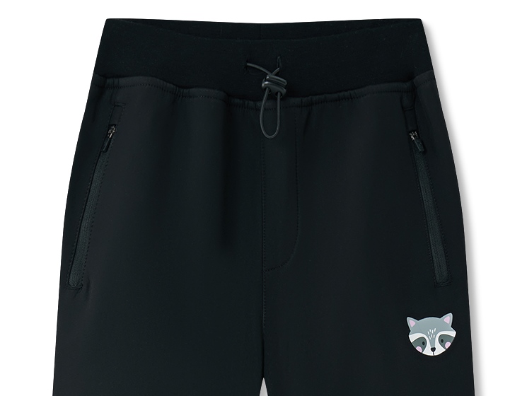 Dívčí softshellové kalhoty Wolf & Wolfie s fleecem B2591 černé