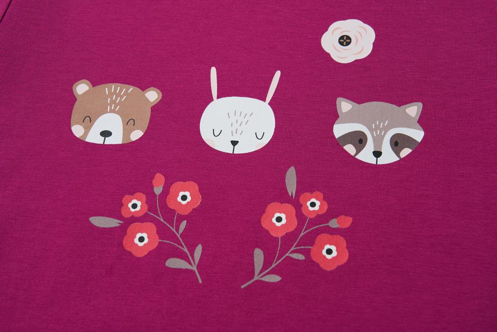 Dívčí triko Wolf & Wolfie S2541A malinové