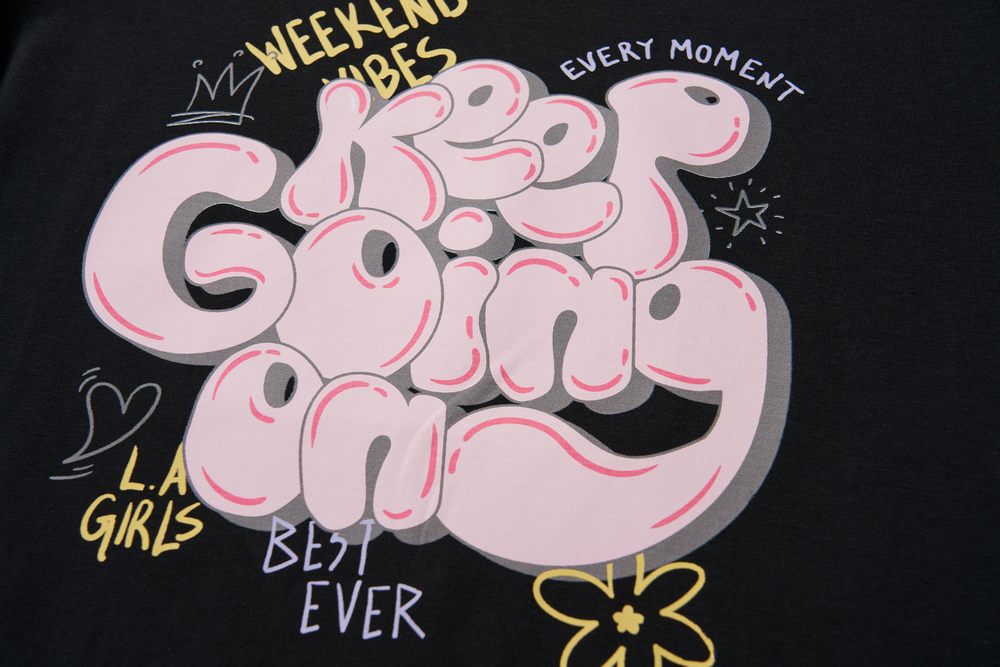 Dívčí triko Wolf & Wolfie S2543B černé