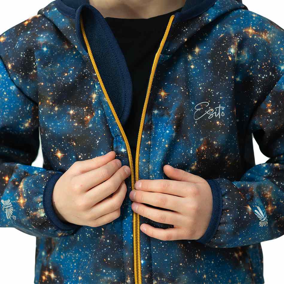 Dětská jarní/podzimní softshellová bunda Esito s fleecem duo GALAXIE