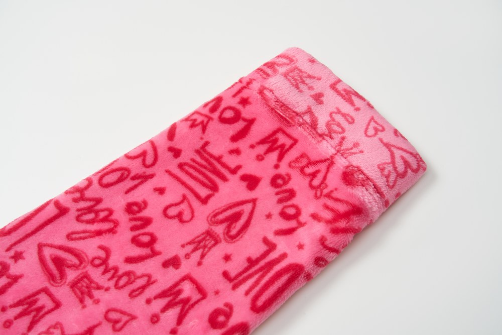 Dívčí župan Wolf & Wolfie Z2593 růžový nápisy LOVE