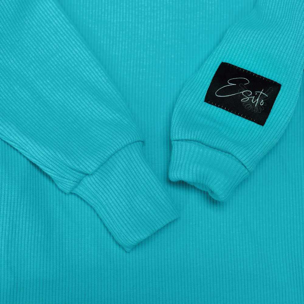 Dětské rostoucí body Esito vel. 56/62-92/98 žebrované tyrkysové