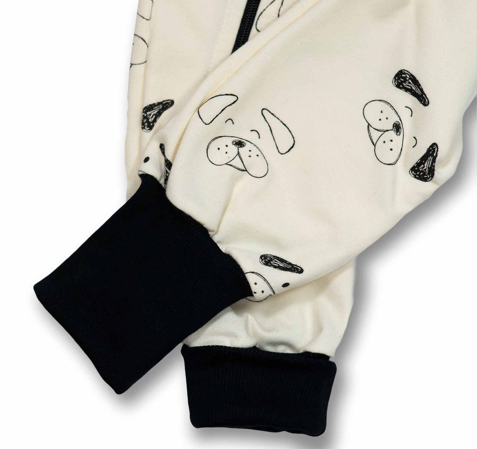 Rostoucí dětský teplákový overal TLAPKA smetanový