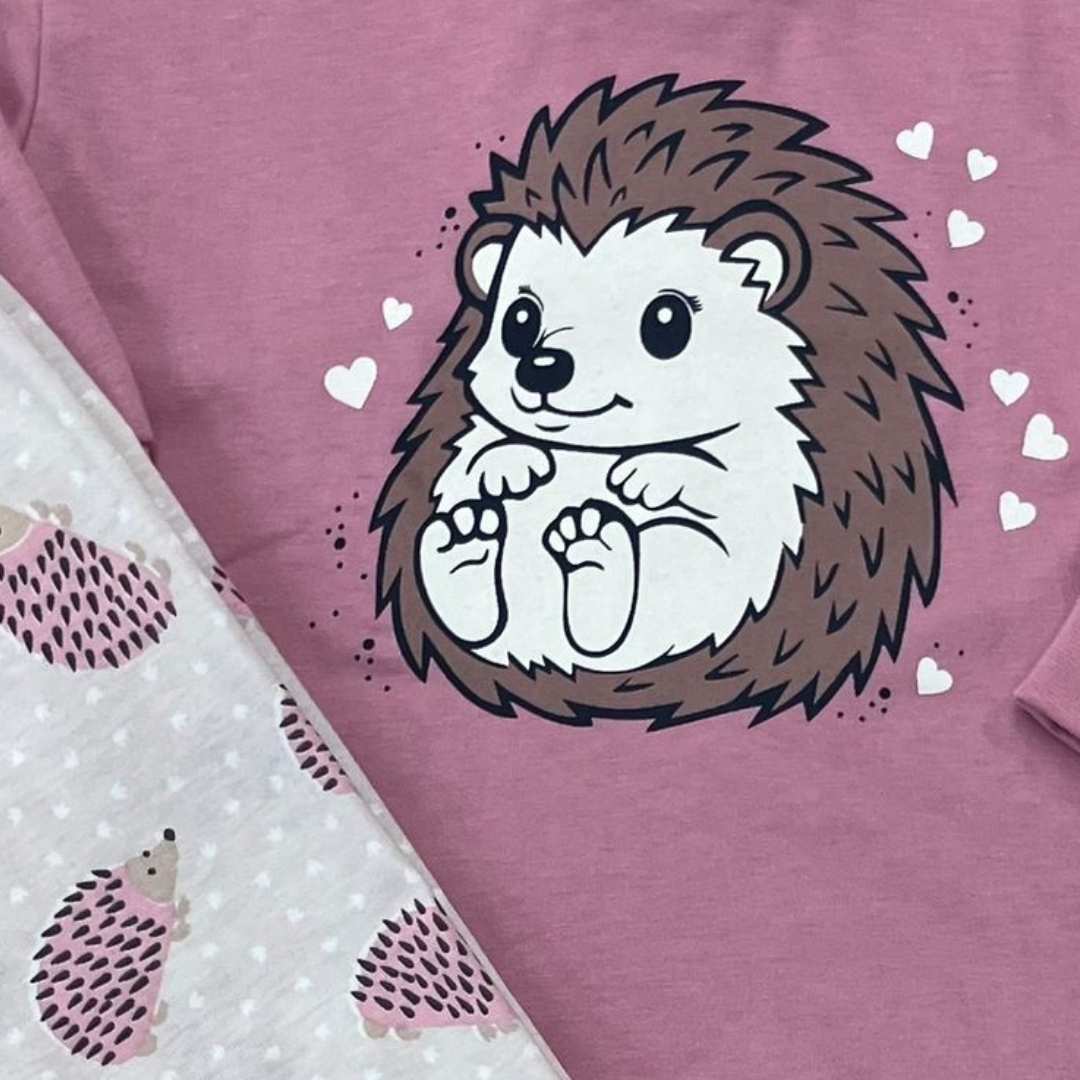 Dívčí pyžamo Betty Mode lila - ježek